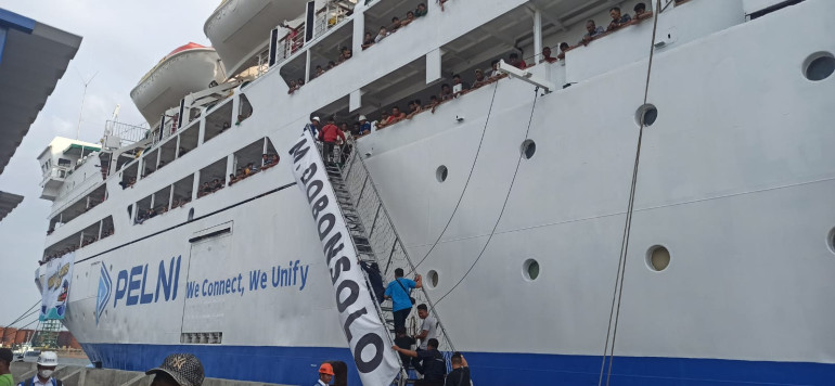 Kemenhub RI Lepas Peserta Arus Balik Kapal Dobonsolo di Pelabuhan Semarang 