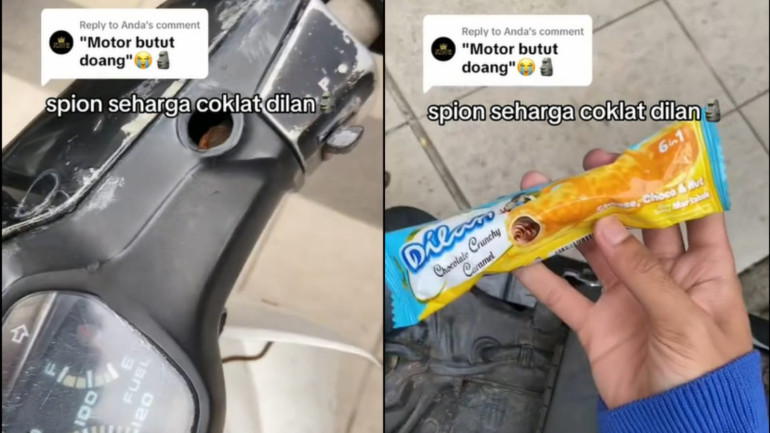 Viral! Motor Pria Ini Ditabrak, Ganti Ruginya Pakai Coklat&nbsp;Dilan